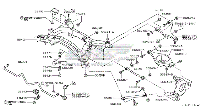 55110EG000 Nissan/Infiniti 