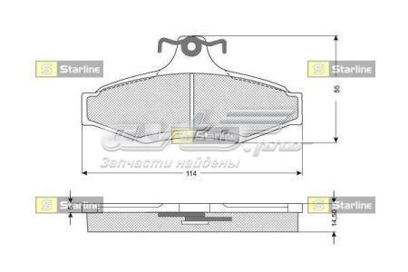 Купить BDS310 Starline Колодки тормозные задние, дисковые
