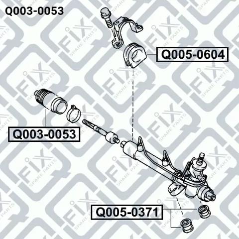 Пыльник тяги Q-fix Q0030053 цена, от 4.05 USD