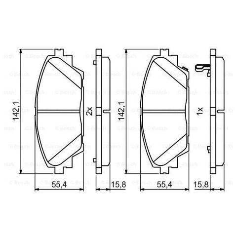 986494804 Bosch Колодки передние