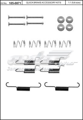 Ремкомплект задніх гальм QB1050871 QUICK BRAKE