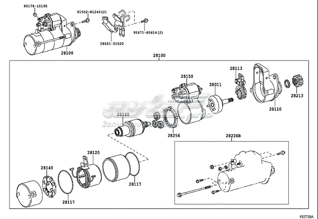 Relê retrator do motor de arranco para Toyota Land Cruiser (J200)