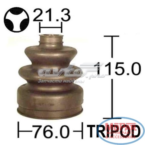 Пыльник шарнира угловых скоростей внутренний передний Interparts BT130KIT цена, от 16.93 USD