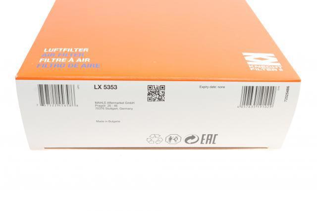 Воздушный фильтр LX5353 Mahle Original