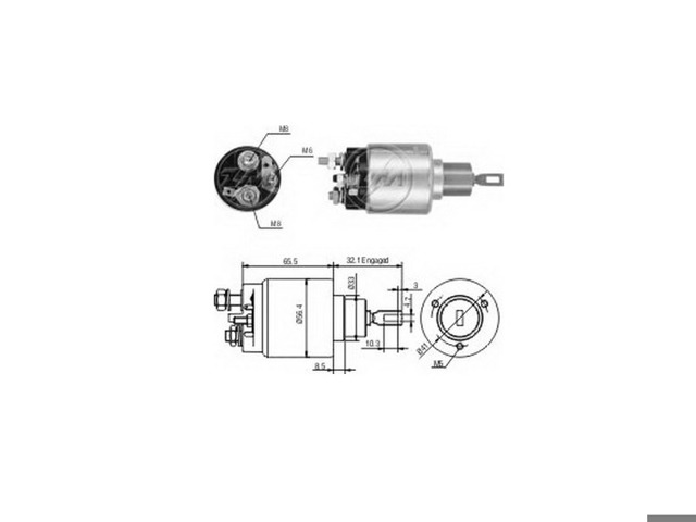 Ремкомплект втягуюче реле стартера ZM77591 ZM