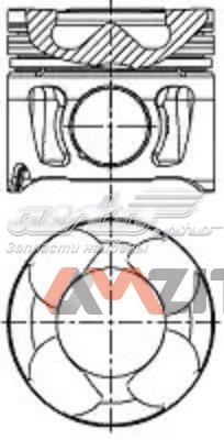 Поршень в комплекте на 1 цилиндр, 2-й ремонт (+0,50) 8713750730 Nural