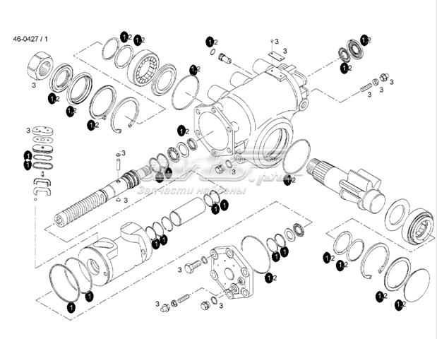 Ремкомплект рулевой рейки (механизма), (ком-кт уплотнений) MAN 81462006222