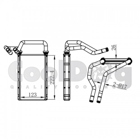 CLD6019 Cooldog Радиатор отопителя салона