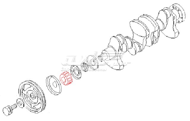 Engrenagem de cadeia da roda dentada de acionamento de cambota de motor para Nissan Sunny (B12)