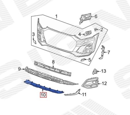 Спойлер переднего бампера PAD33066A Signeda