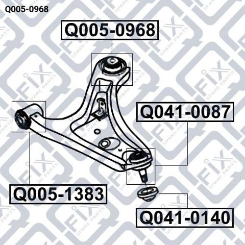 Сайлентблок переднего рычага Q0050968 Q-fix