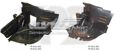 Левый передний подкрылок переднего крыла  FPS FP3512301