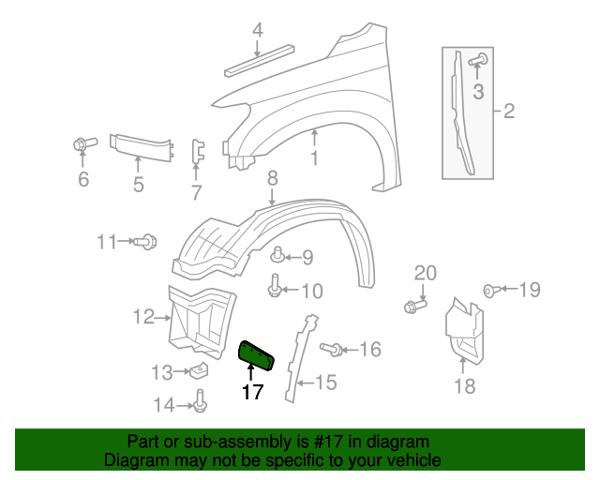 538510C050 Toyota Лючок подкрылка переднего правого