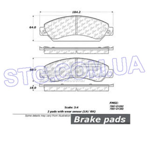 Передние тормозные колодки 10210920 Centric Parts