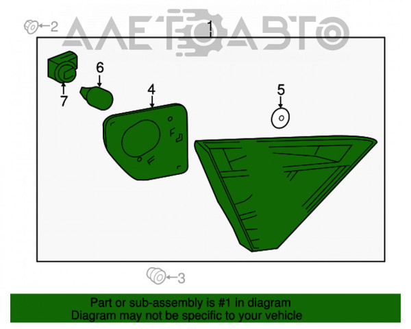 FP7050F4E Depo/Loro/Abakus Фара задняя правая внутренняя