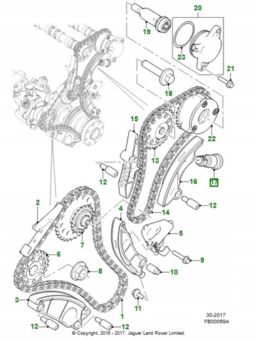 Купить LR073745 Land Rover Цепь ГРМ вторичная