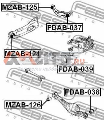 Сайлентблок заднего нижнего рычага FDAB038 Febest