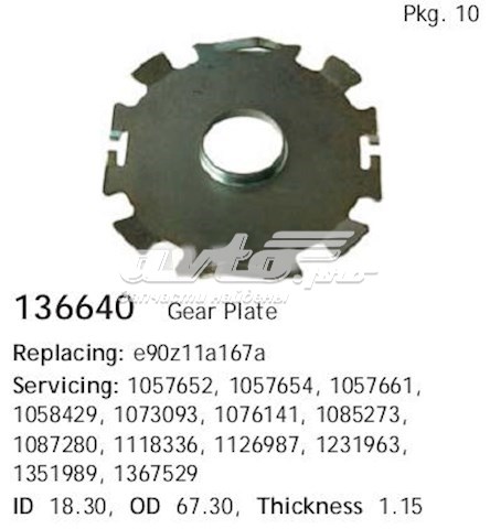 Kit de reparação do motor de arranco para Ford C-Max (CB7)