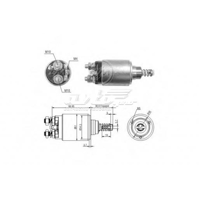 Реле втягивающее стартера ZM ZM8640