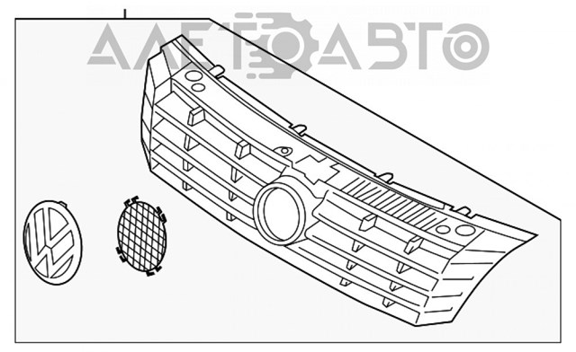 Решетка радиатора 561853651BOQE VAG