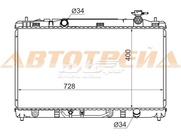 TY0003ACV40 SAT radiador de esfriamento de motor