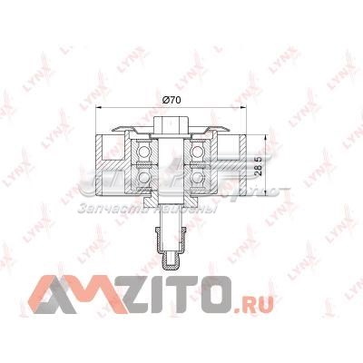 PB7244 Lynxauto rolo parasita da correia de transmissão