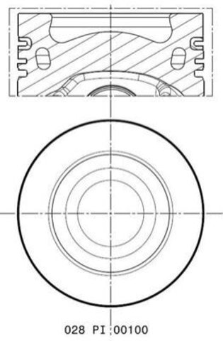 Поршень на 1 цилиндр 028PI00100002 Mahle Original