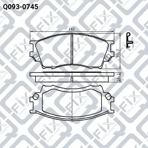 Колодки Q-fix Q0930745 цена, от 15.32 USD