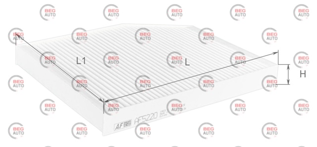 Фильтр воздушный отопителя Alpha Filter AF5220 цена, от 4.08 USD