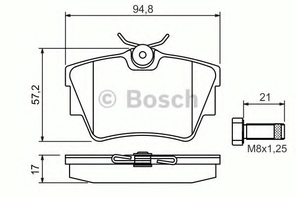 986494040 Bosch Колодки тормозные дисковые комплект