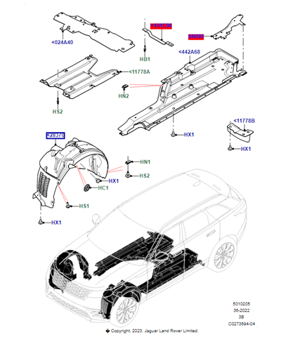 Подкрылок переднего крыла, правый Land Rover LR108972
