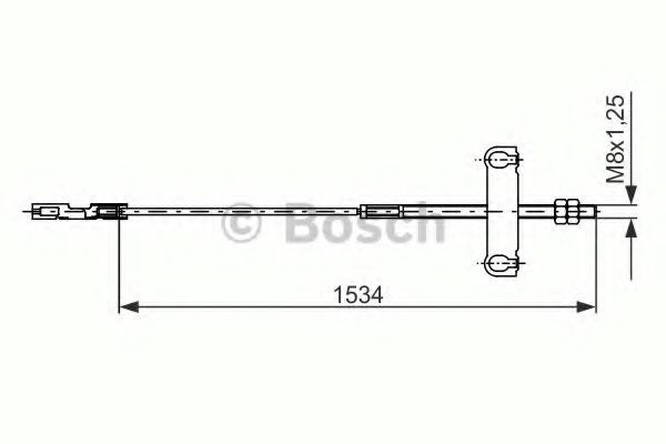 Трос ручника проміжний 1987482195 BOSCH