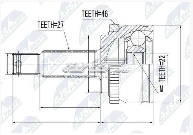 Левая полуось 495011H010 Hyundai/Kia