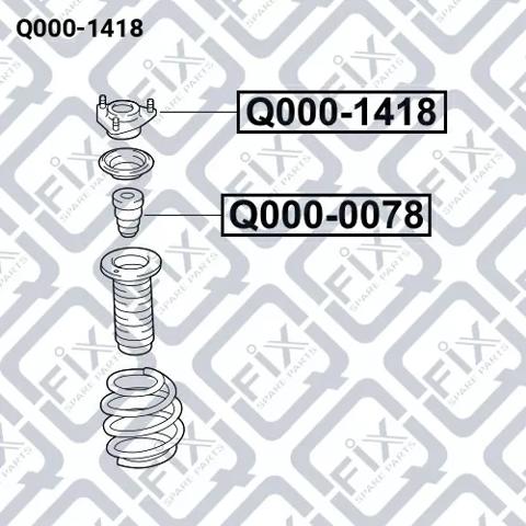 Купить Q0001418 Q-fix Опора переднего амортизатора