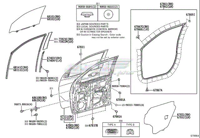 двері кабіни 67002KK010 TOYOTA