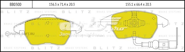 Передние тормозные колодки BB0300 Blitz