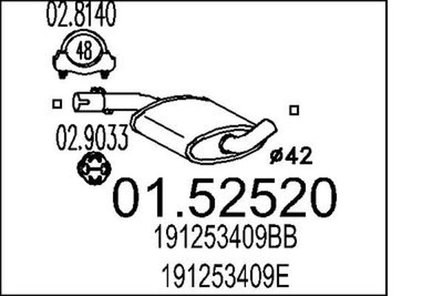 Вихлоп 0152520 MTS