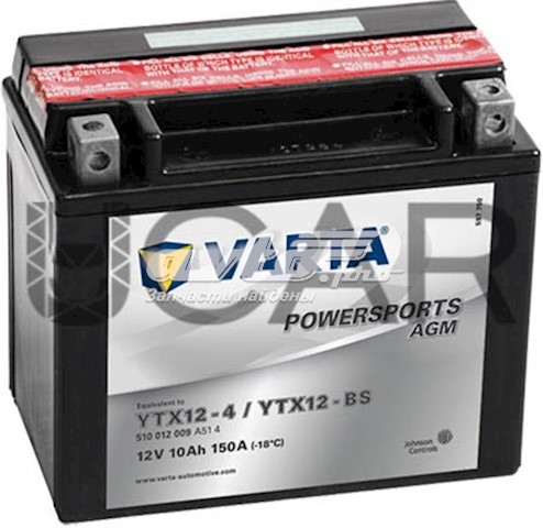 Купить Купить Аккумулятор Varta Емкость 10А/ч Напряжение 12В 510012009