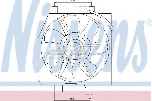 Difusor de radiador, aire acondicionado, completo con motor y rodete 85275 NISSENS