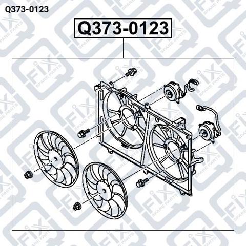 Вентилятор кондиционера, правый Q-fix Q3730123 цена, от 42.33 USD