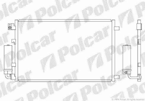 Трубопроводи і радіатор кондиціонера 2759K8C1 POLCAR