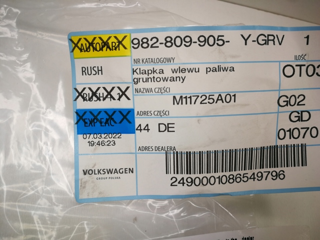  982809905YGRV Porsche