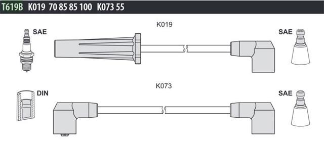 Купить T619B Tesla Провода высокого напряжения