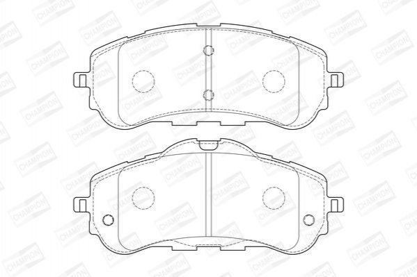 Колодки тормозные передние дисковые CHAMPION 573620CH