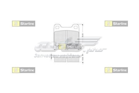 Колодки тормозные задние дисковые STARLINE BDS190
