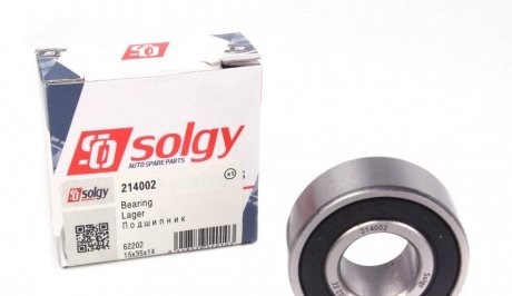 Купить 214002 Solgy Опорный подшипник первичного вала КПП (центрирующий подшипник маховика)