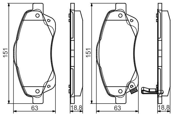 Купить 986495083 Bosch Колодки тормозные