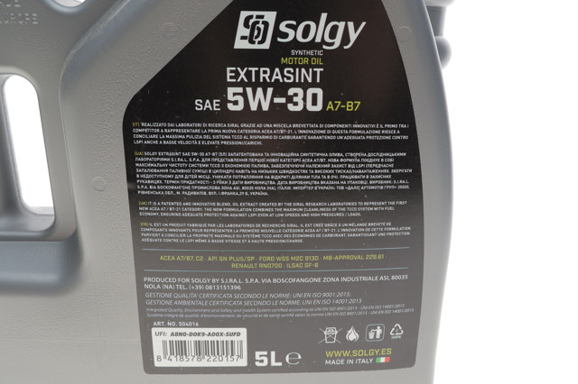 Масло автомобильное Solgy 504016 цена, от 39.08 USD