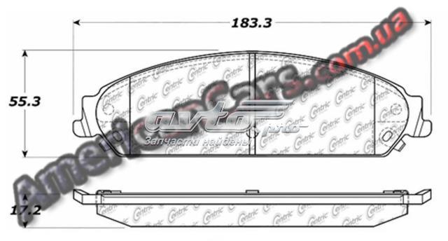 10210580 Centric Parts sapatas do freio dianteiras de disco