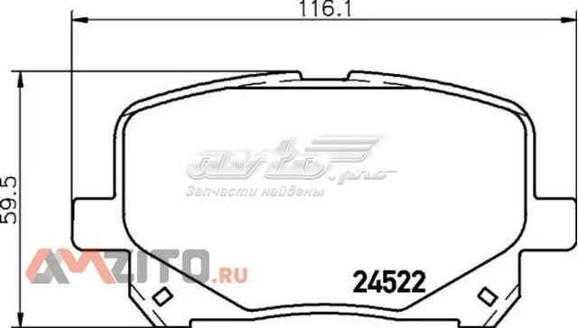 Передние тормозные колодки NP1065 Nisshinbo